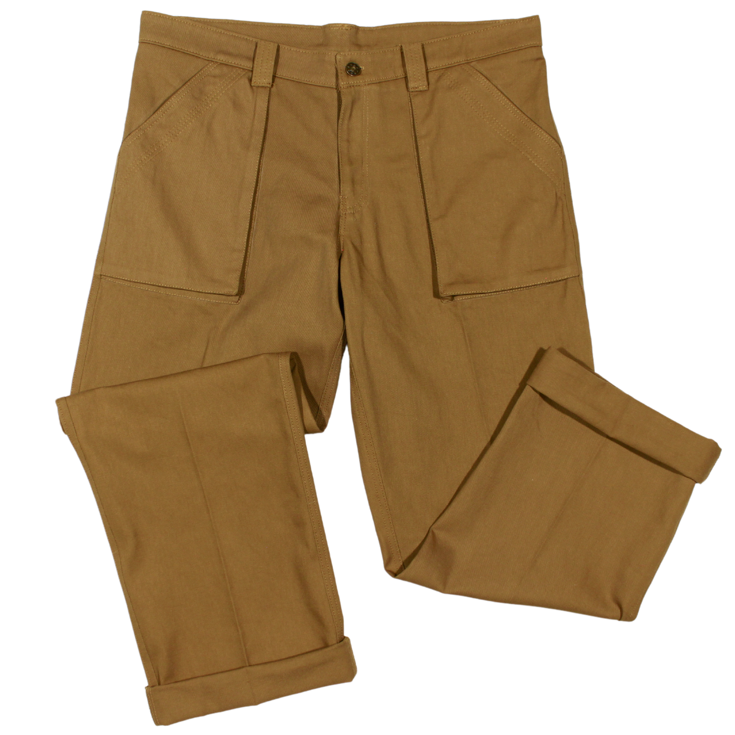 Golden Brown Atlas Denim work Trousers