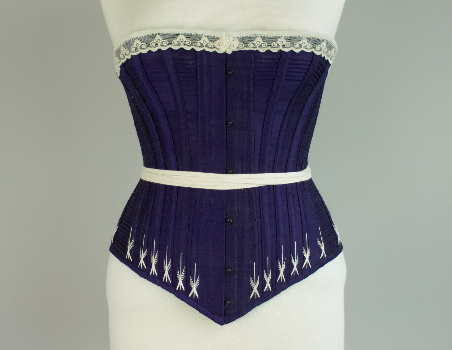 1890's Silk Wasp-waist Corset