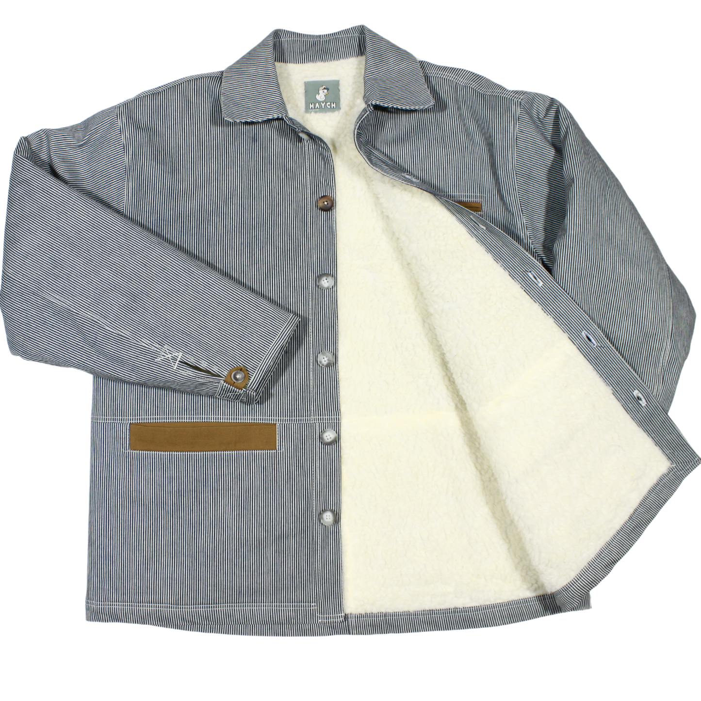 Navy Stripe Denim Orion Work Jacket
