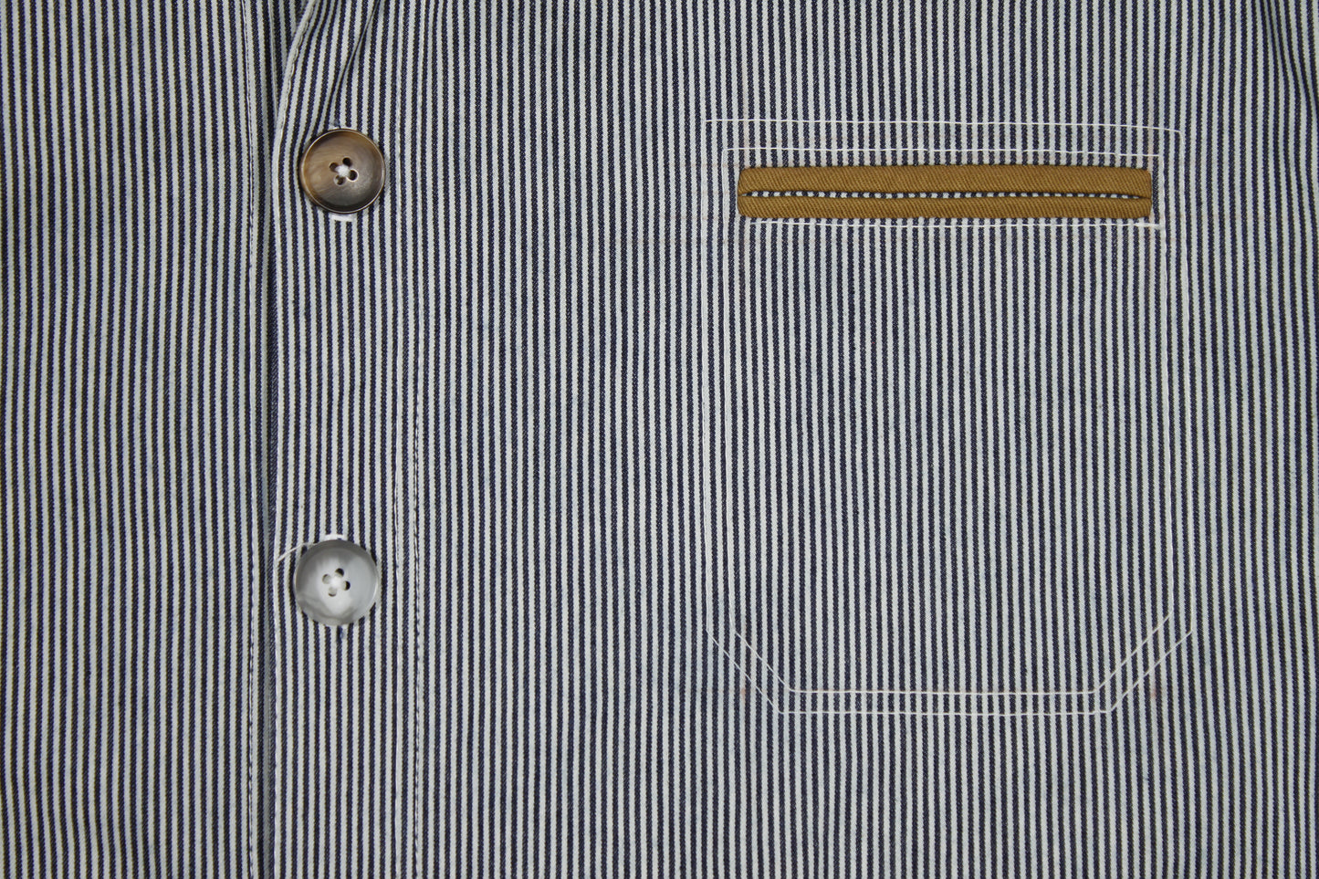 Navy Stripe Denim Orion Work Jacket