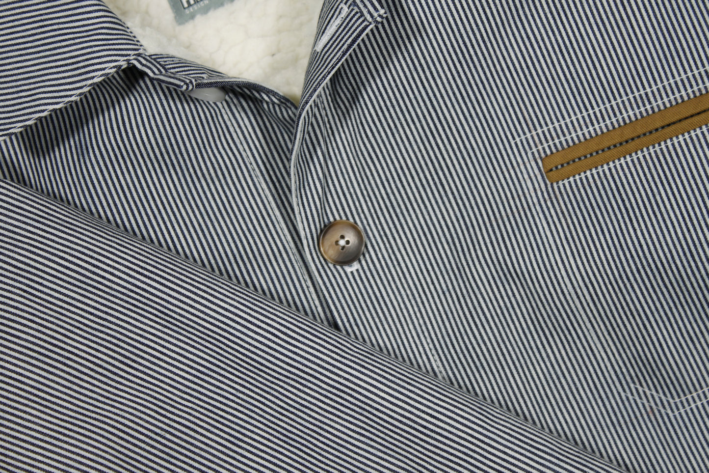 Navy Stripe Denim Orion Work Jacket