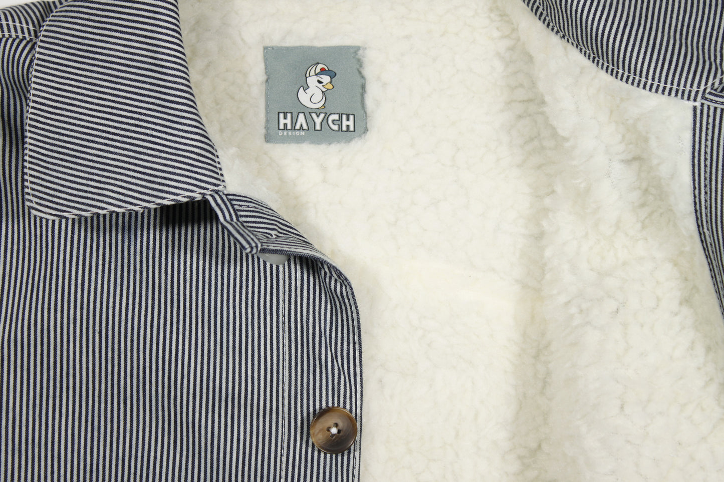 Navy Stripe Denim Orion Work Jacket