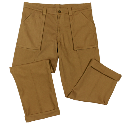 Golden Brown Atlas Denim work Trousers
