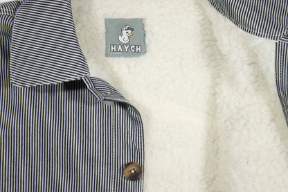 Navy Stripe Denim Orion Work Jacket
